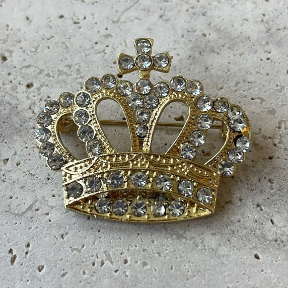 Royalty Jeweled Brooch - Picture 1 of 2